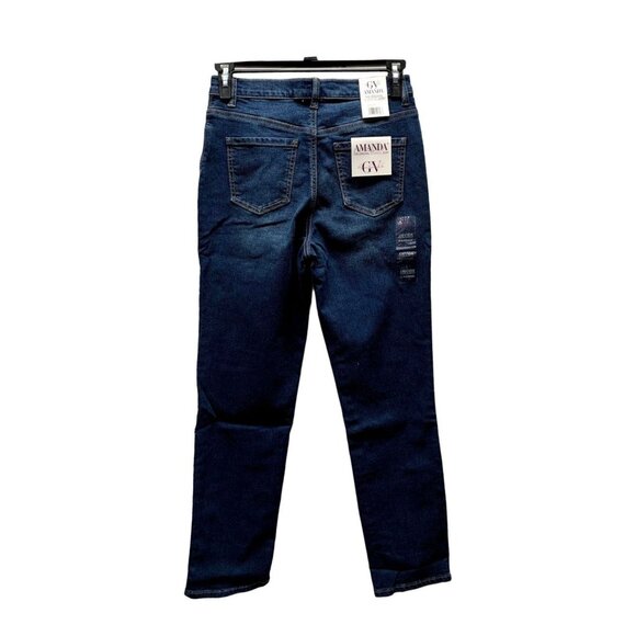 Gloria Vanderbilt Amanda Jeans Womens 8 Average Madison Dark Wash Magic Stretch - Picture 16 of 16